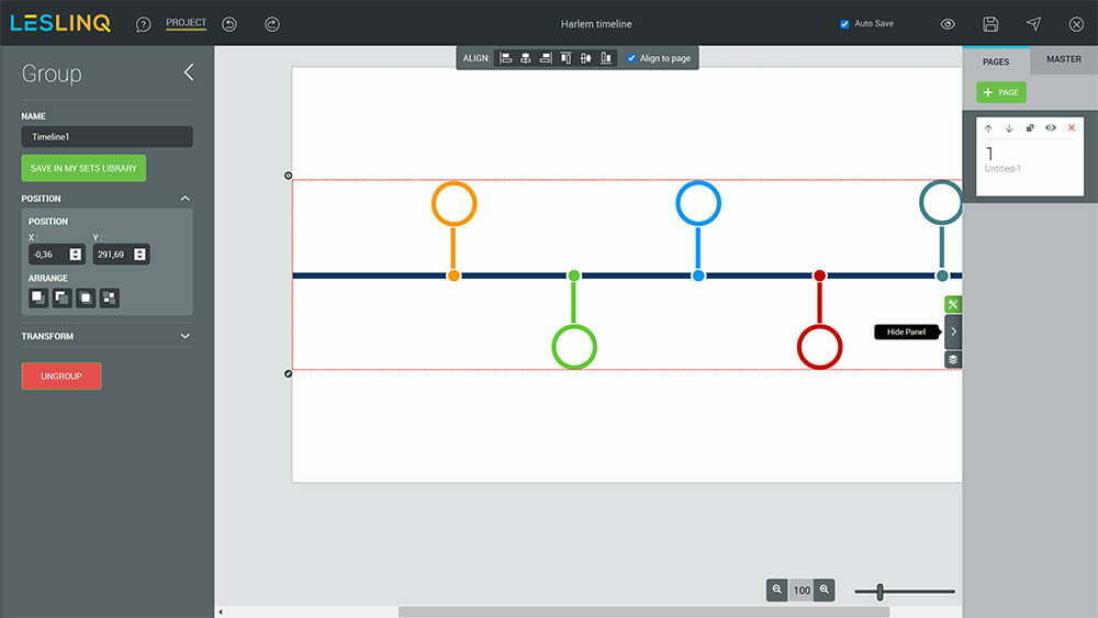 adjusting content Harlem timeline LesLinq