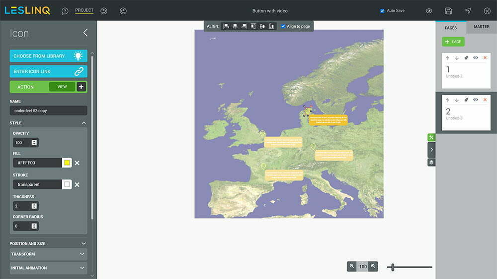 markers Interactieve kaart aanpassen in LesLinq