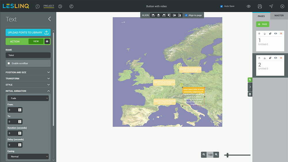 change textbox Interactive Map
