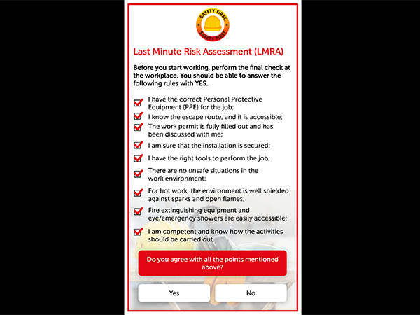 interactive last minute risk assessment LMRA