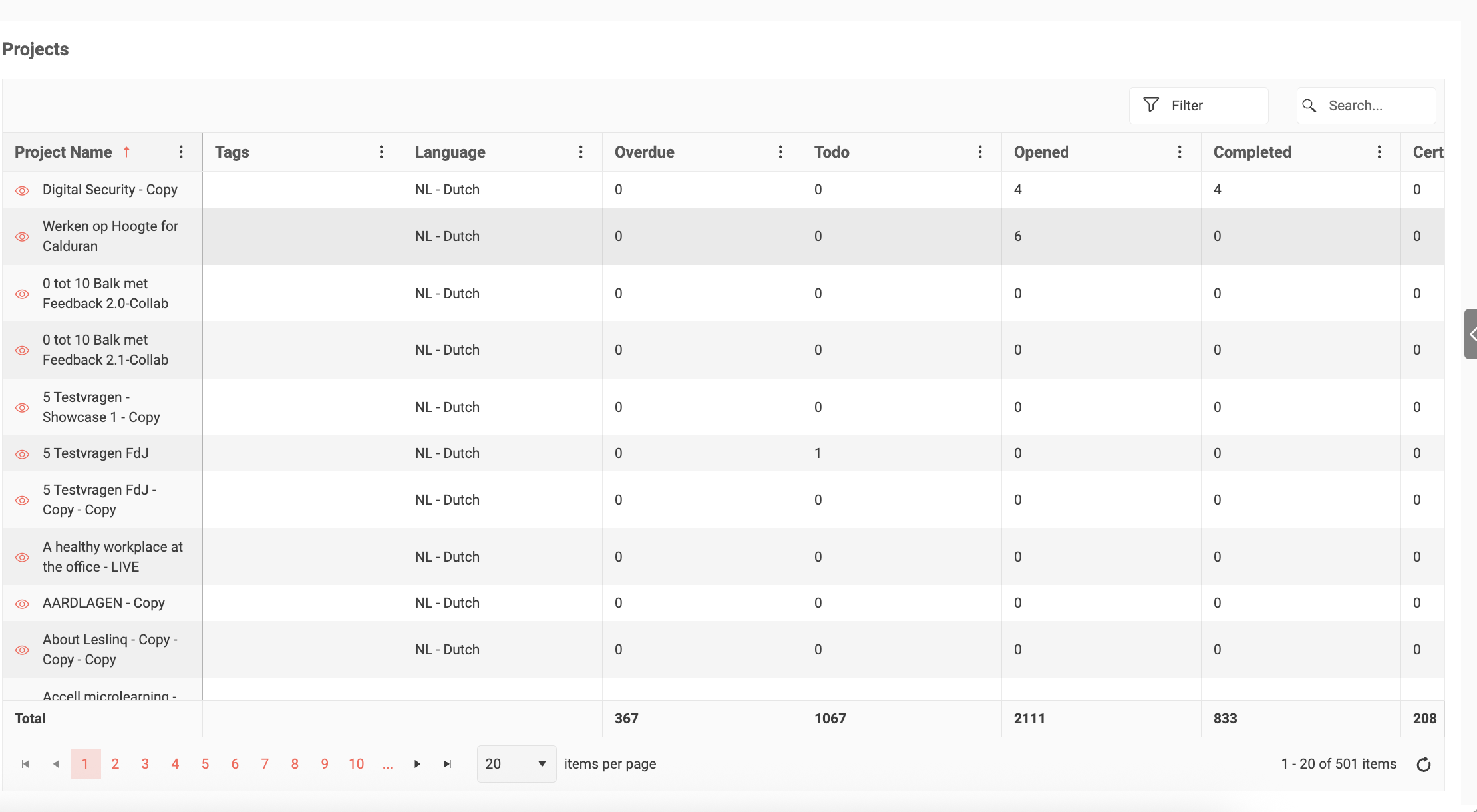e-learning reports