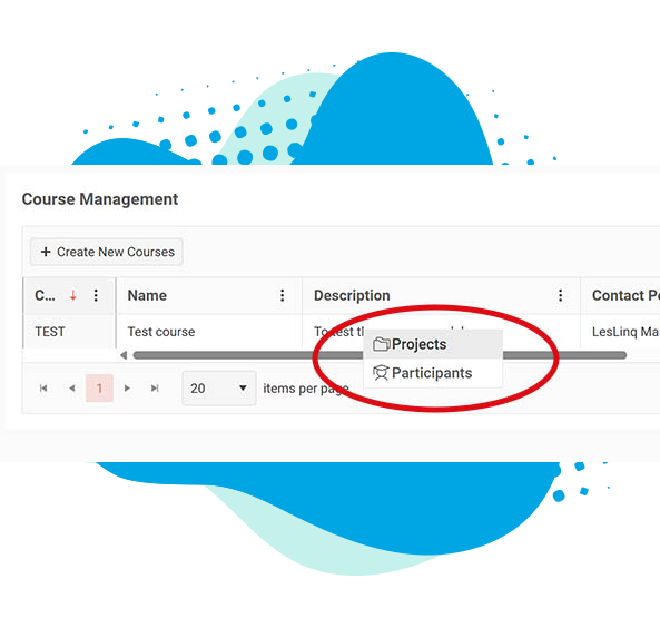 Course management LesLinq