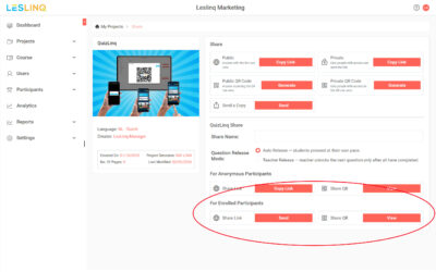Nieuw: learnings hervatten, QuizLinq uitgebreid en 2FA