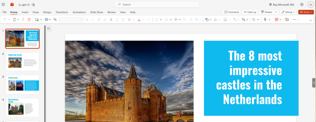 powerpoint in LesLinq